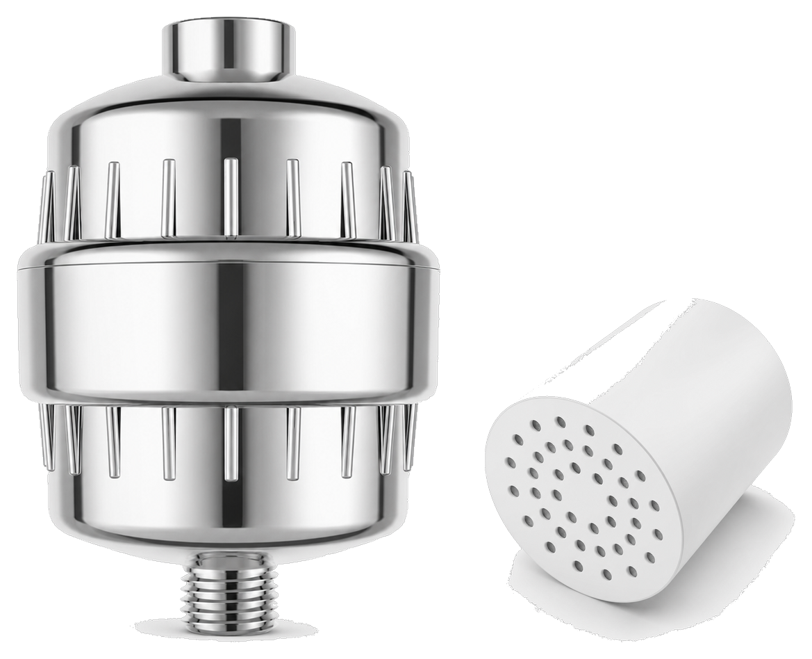 Brook 15-stage shower filter and refill cartridge